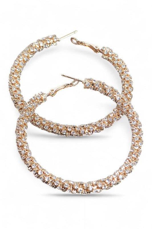 60MM Iconic Rhinestone Hoops