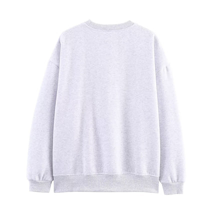 Women Clothing Autumn Loose Casual Vibrant Cartoon Print Sweatshirt