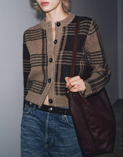 Autumn round Neck Sub Knitted Coat Picture Color Regular Sleeve