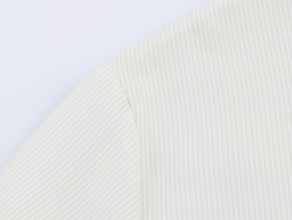 Women Clothing Fall Fashionable All Match Striped Pleated Effect Shirt