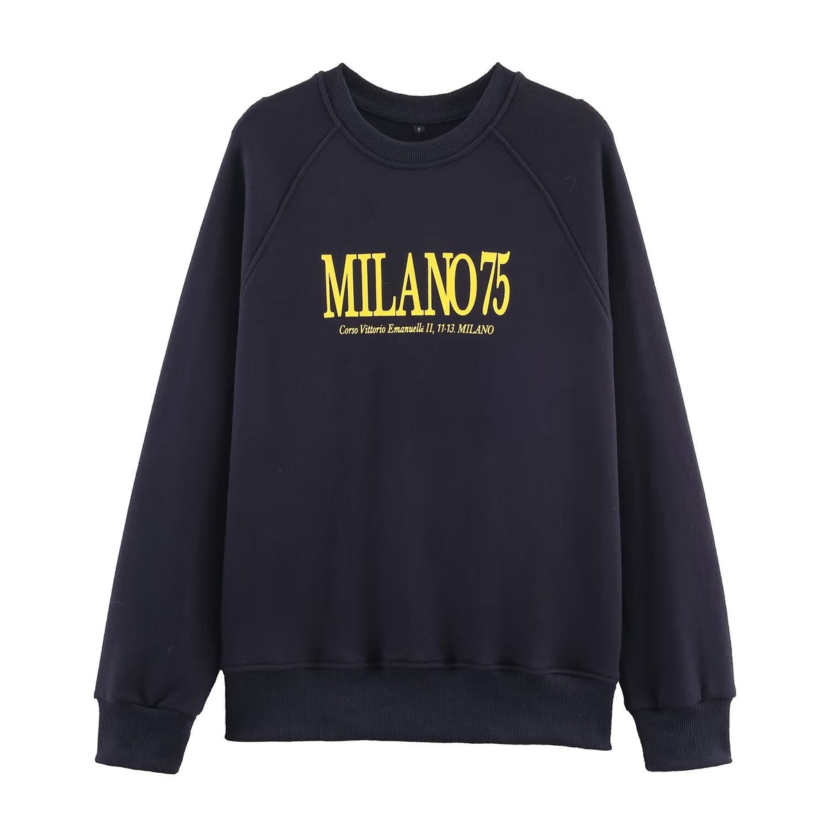 Autumn Women Casual Loose All Match round Neck Printed Sweater