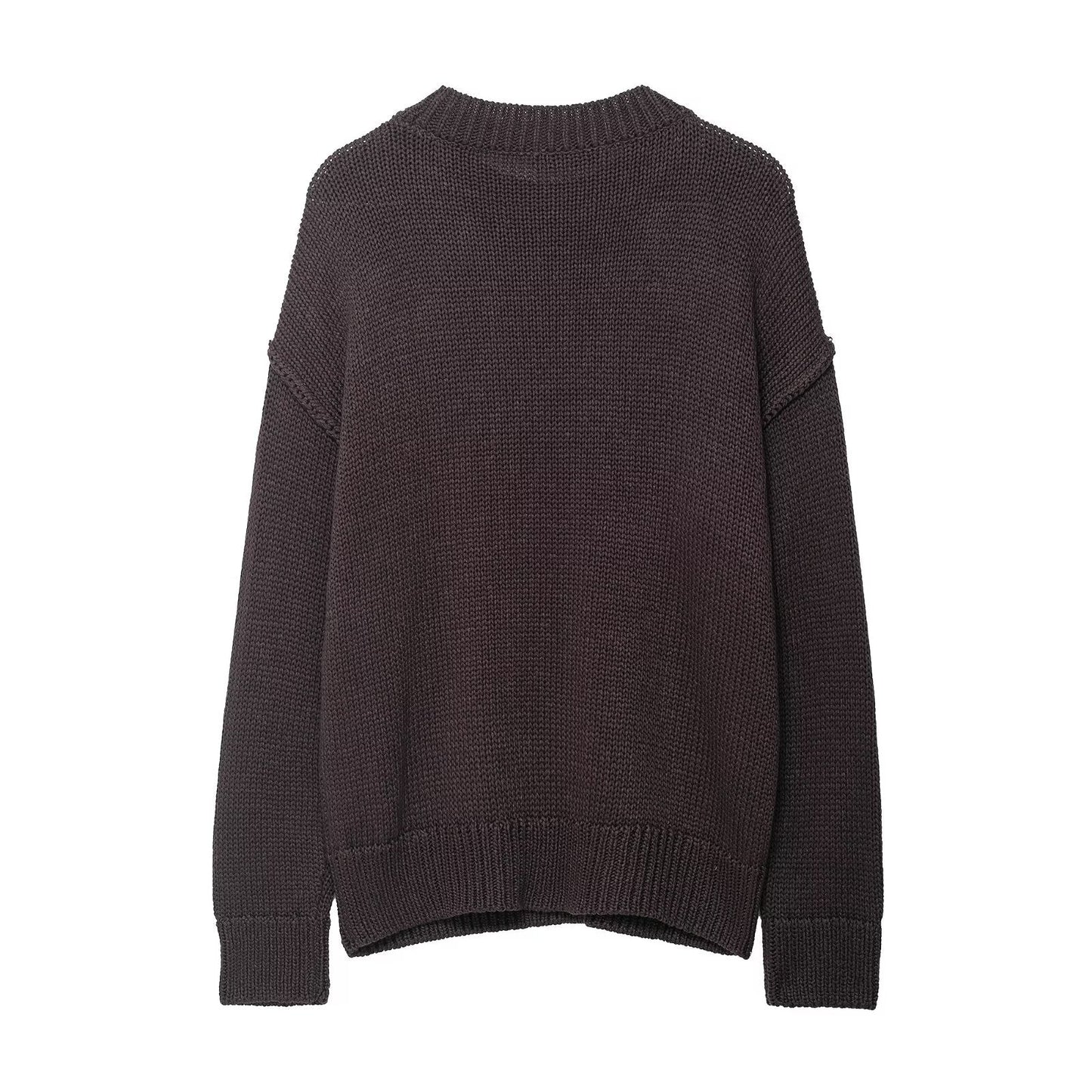 Elegant Women Clothing Stitching Decorative Sweater