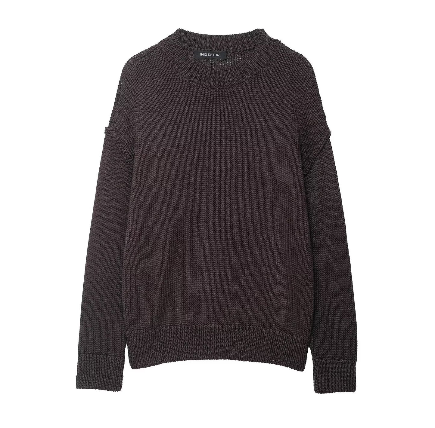Elegant Women Clothing Stitching Decorative Sweater