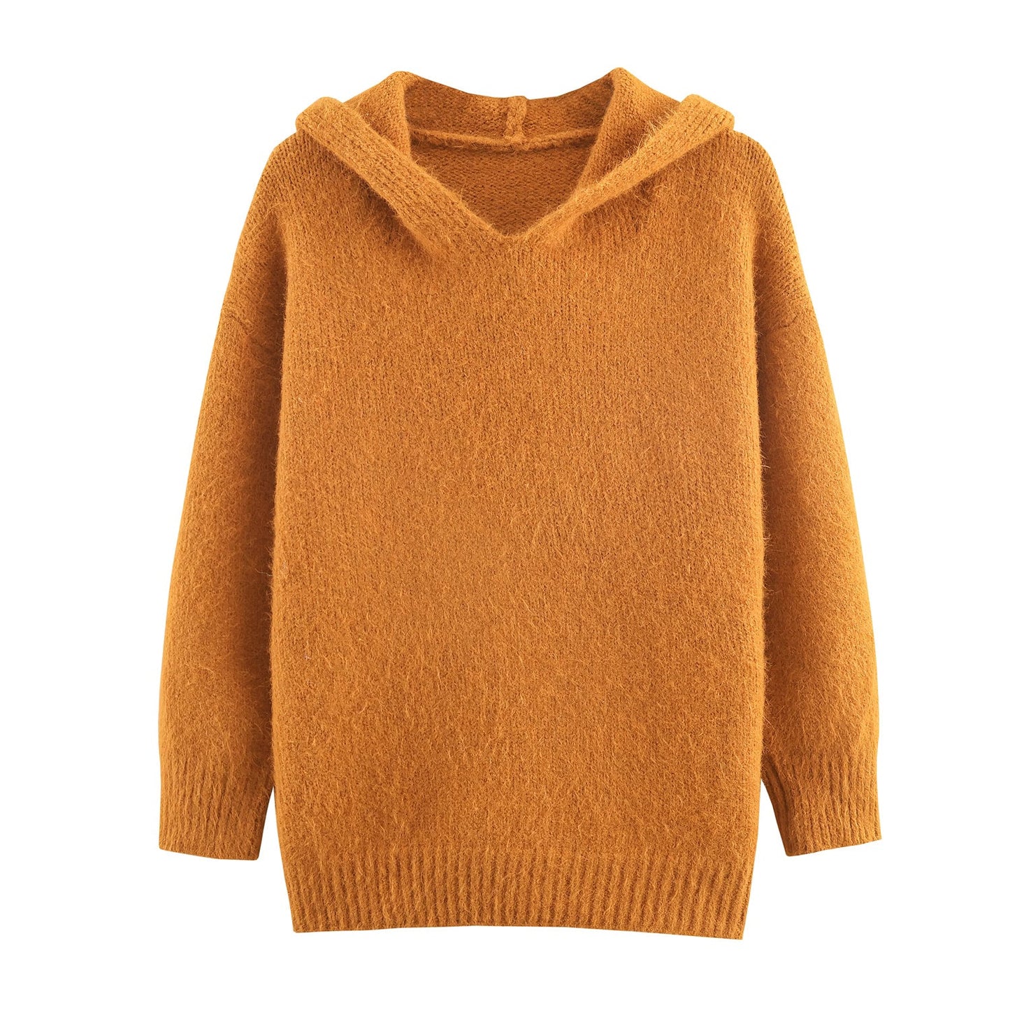 Winter Women Hooded Pullover Knitting Cardigan