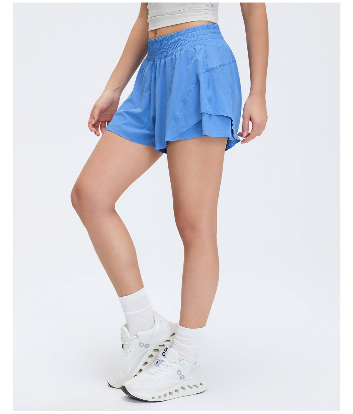 Summer Quick Drying High Waist Track Shorts Women Lining Anti Exposure Lightweight Breathable Yoga Fitness Shorts