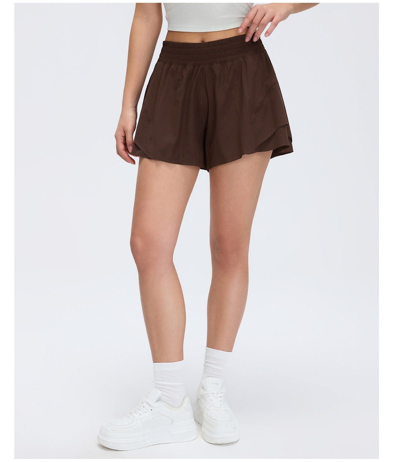 Summer Quick Drying High Waist Track Shorts Women Lining Anti Exposure Lightweight Breathable Yoga Fitness Shorts