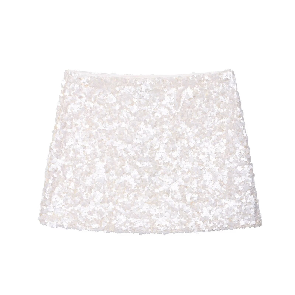 Women Clothing Spring Sequ Design A line High Waist Mini Skirt