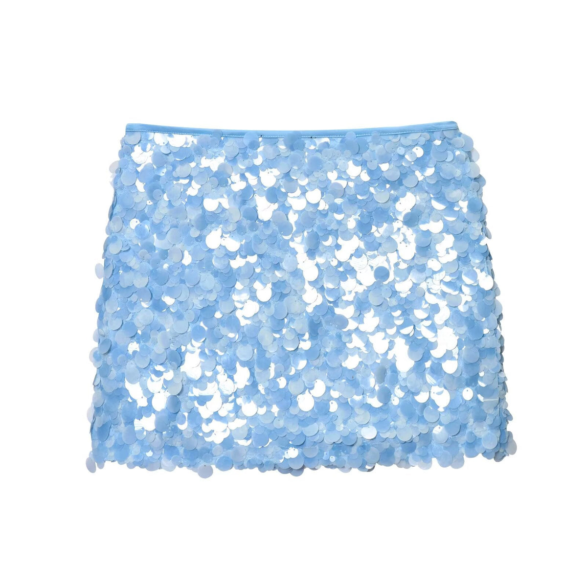 Women Clothing Spring Sequ Design A line High Waist Mini Skirt