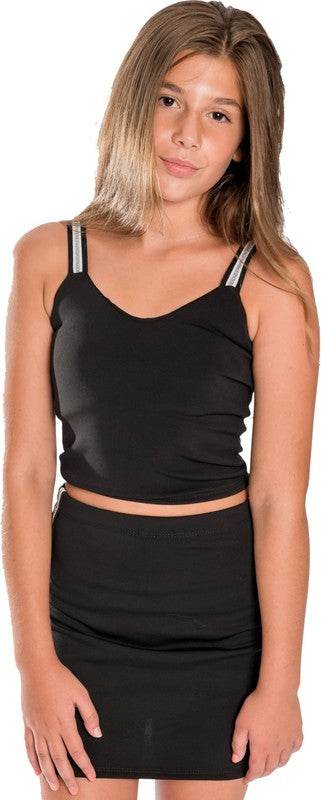 KIDS ELASTIC STRAP CROP TOP