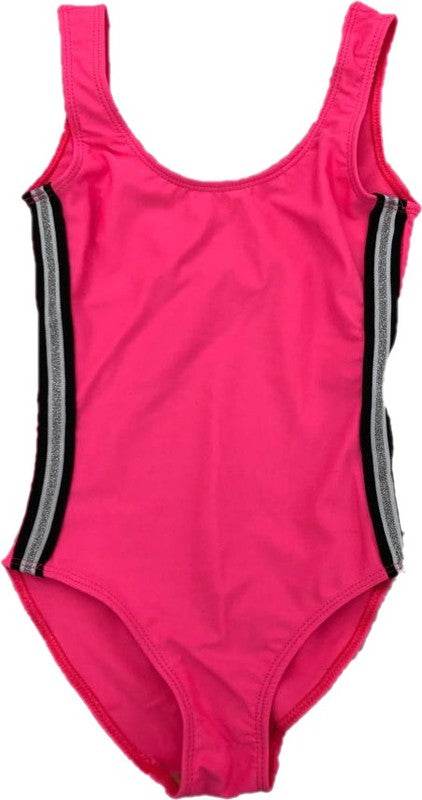 KIDS RAINBOW STRIPE ONE PIECE BATHING SUIT