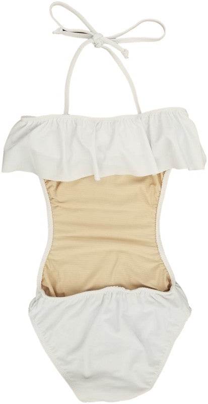 GIRLS ONE PIECE RUFFLE BATHING SUIT