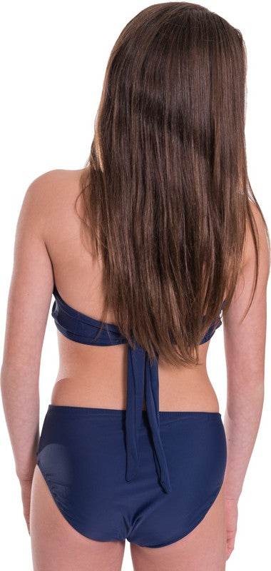 KIDS HIGH WAISTED HALTER BIKINI