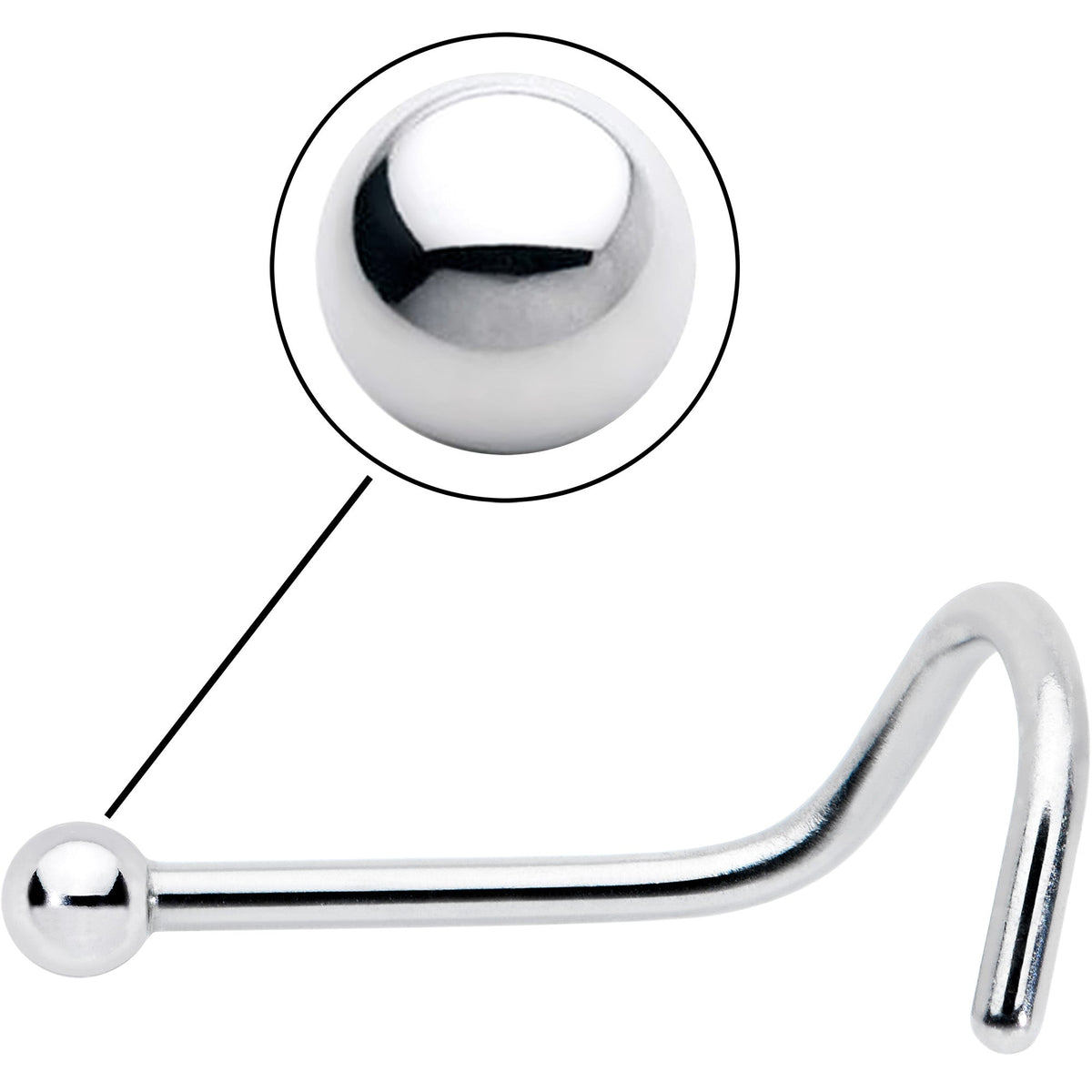 20G Stainless Steel 2mm Ball Nose Screw