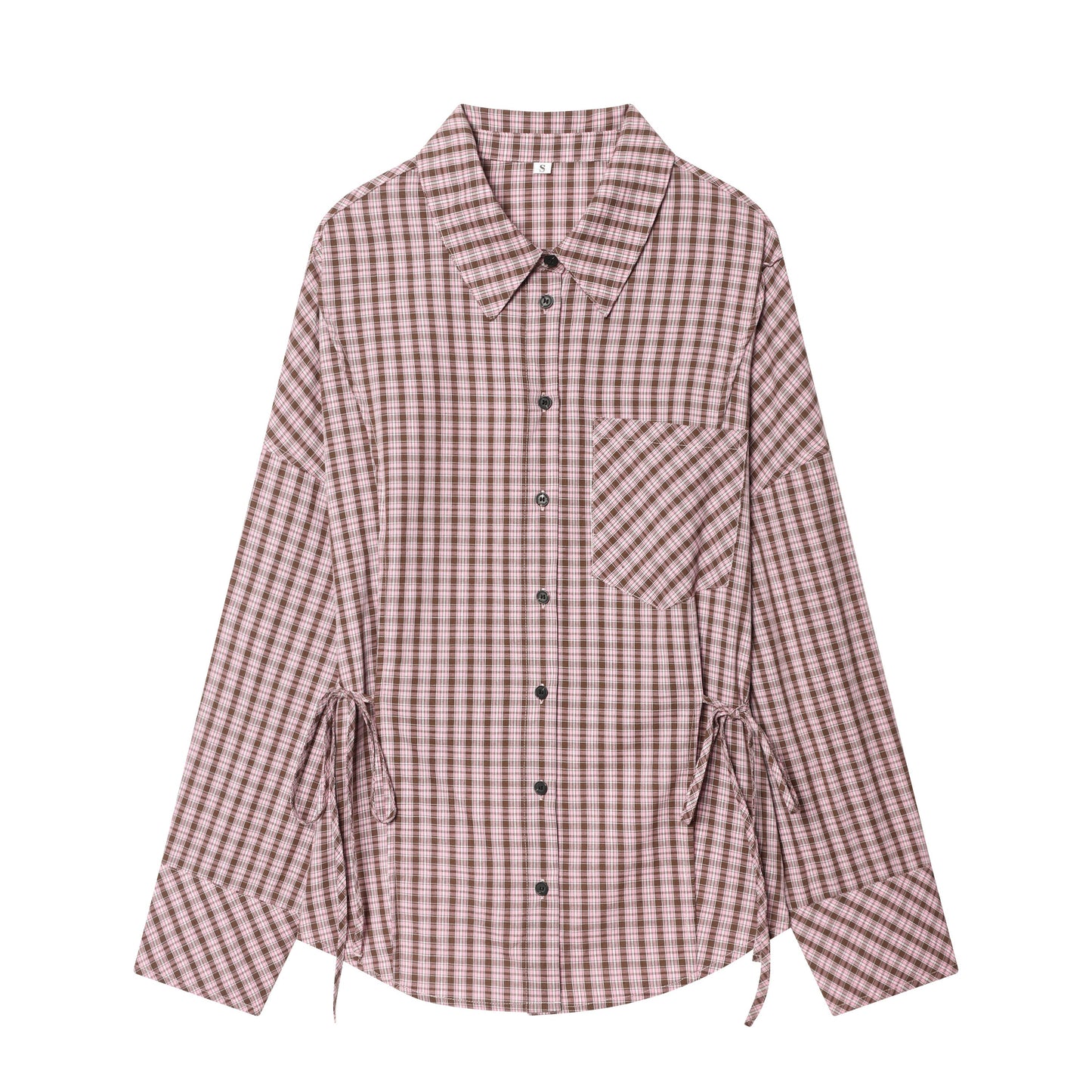 Women Clothing Idle Multiple Wear Plaid Shirt