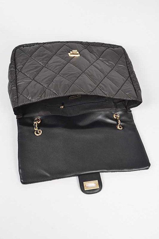 Rhinestone Iconic Top Handle Crossbody Bag