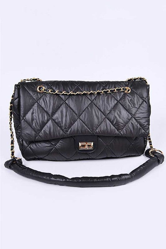 Rhinestone Iconic Top Handle Crossbody Bag