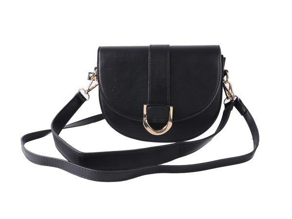 PU LEATHER MODERN SADDLE BAG