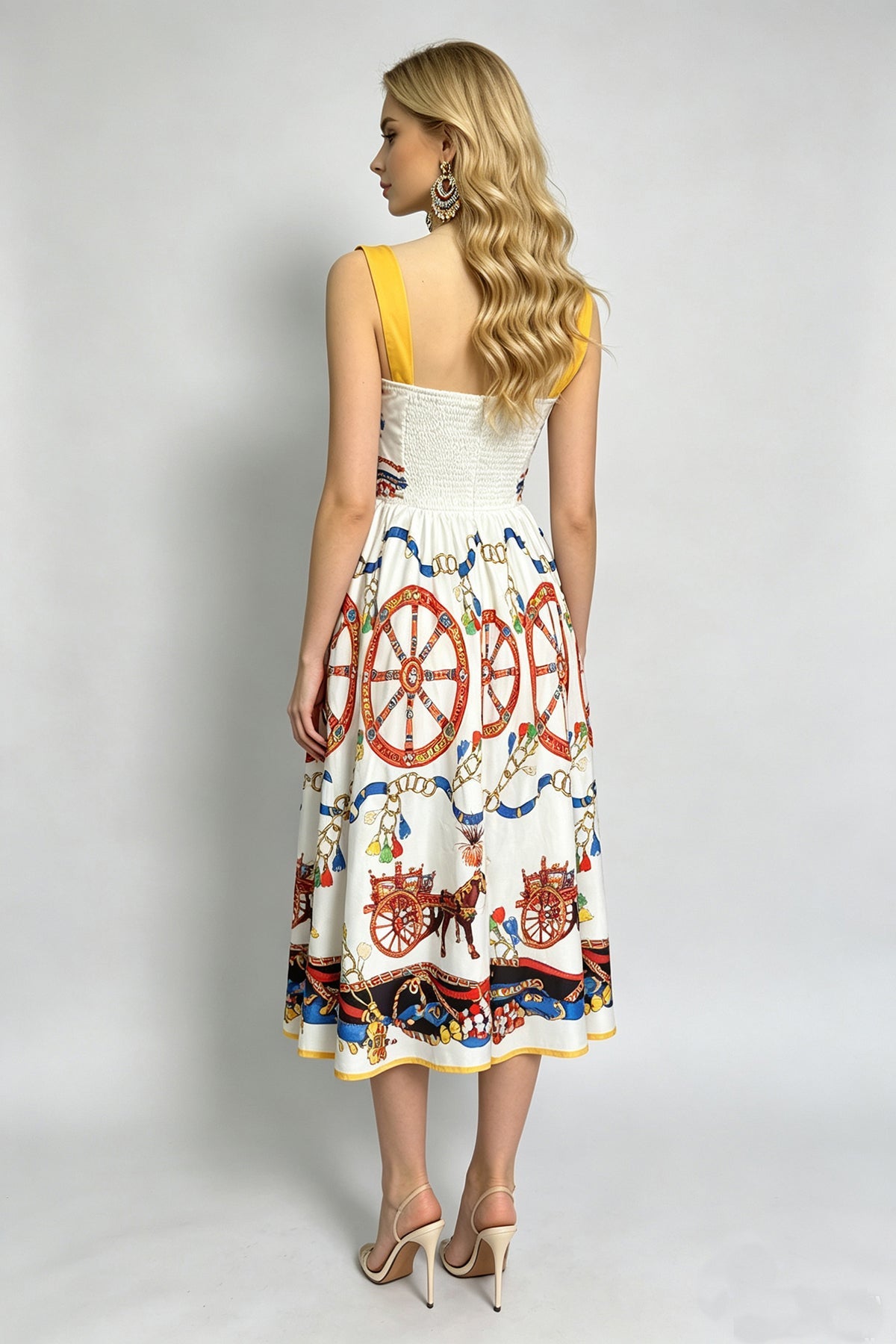 Women Summer Printed Sleeveless A Line Dress