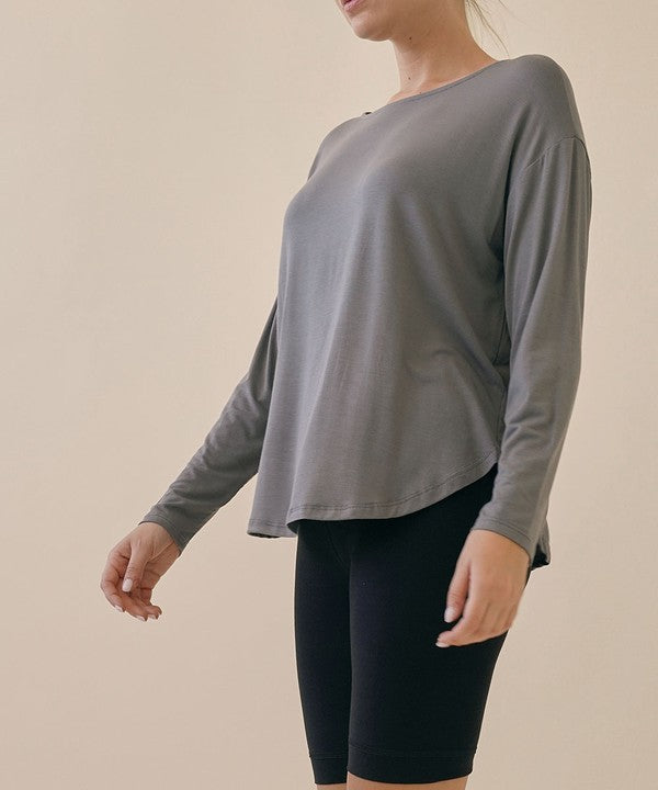 BAMBOO DOLMAN LONG SLEEVE TOP