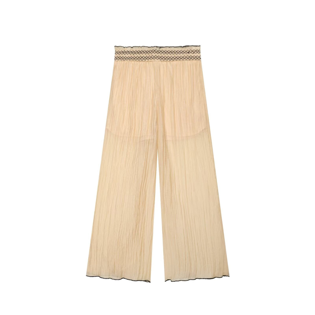 Women Clothing Color Contrast Stitching Vest Top Wide Leg Pant Sets
