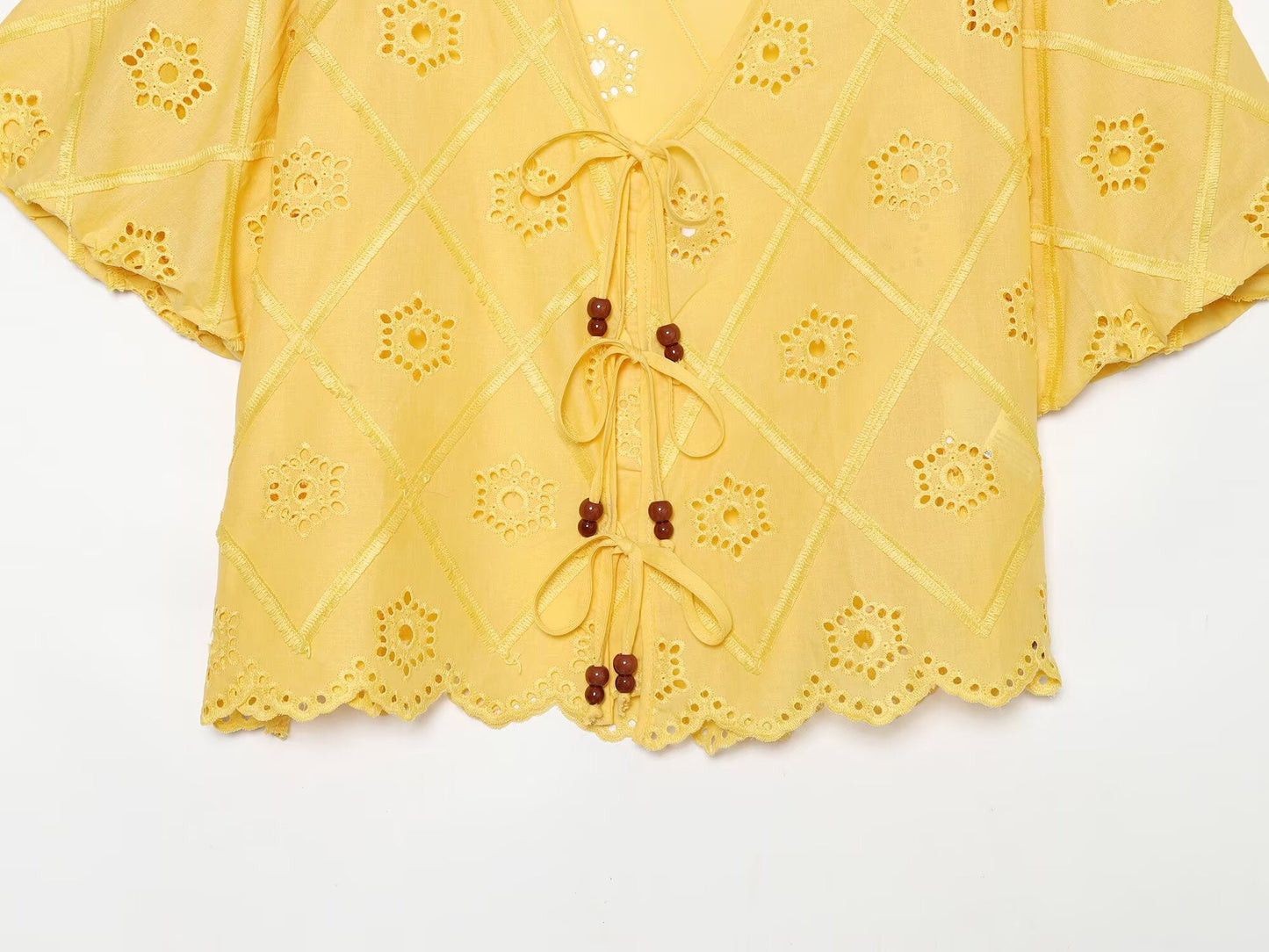 Women Solid Color Summer Embroidered Short Sets