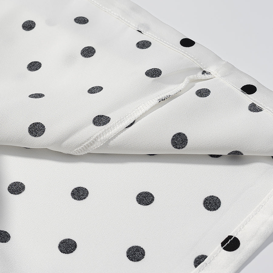 Women Retro Wild Slim Fit Backless Polka Dot Halter Dress