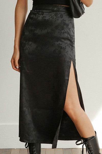 Floral midi skirt