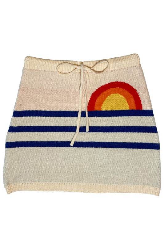 Sunset knit skirt