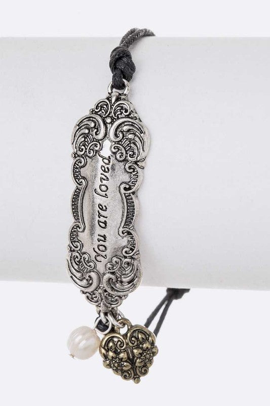 You Are Loved Engraved Bracelet
