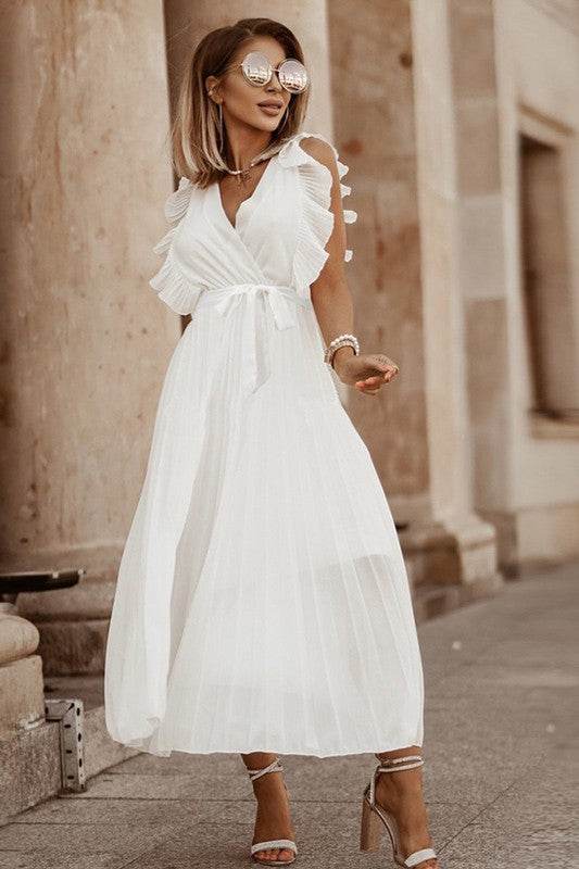 Ruffle Tie Detail Dress