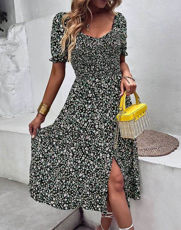 Floral Dress with Slit
