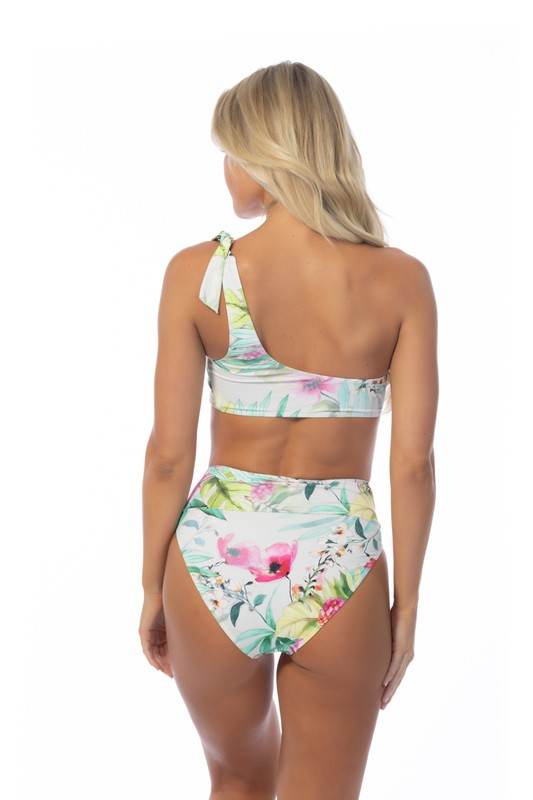 TROPICAL ONE SHOULDER BIKINI SET