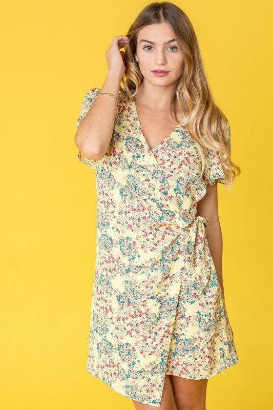 Ditsy Floral Wrap Dress
