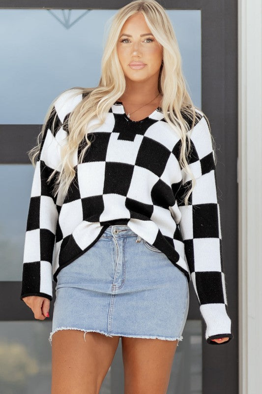 Amelia Drop Shoulder Knit Sweater