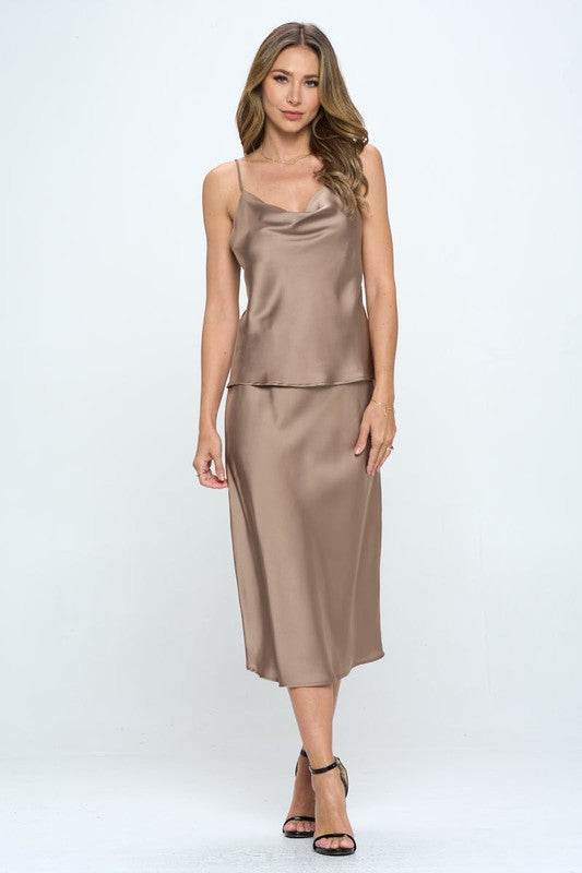 Made in USA Silky Satin Tank Top