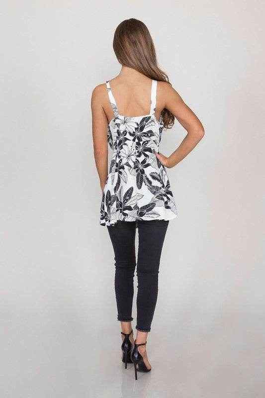 White Indah Floral Print Blouse