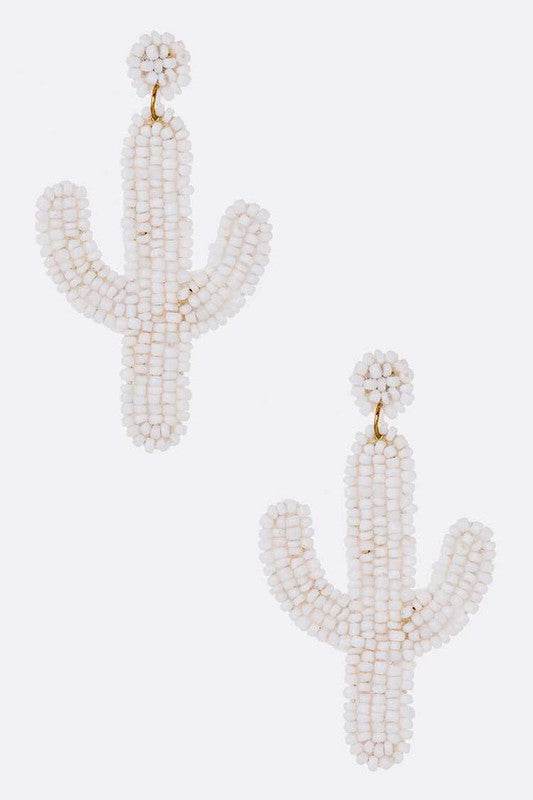 Beaded Cactus Iconic Earrings