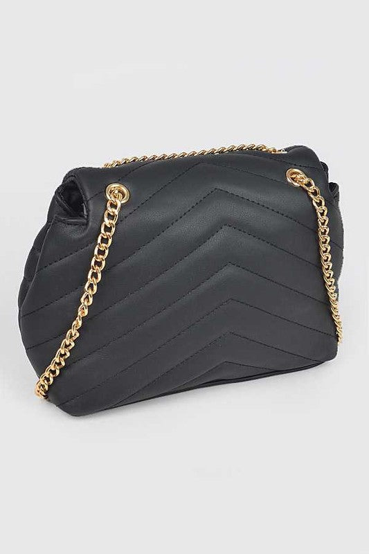 CG Logo Quilted Shoulder Bag