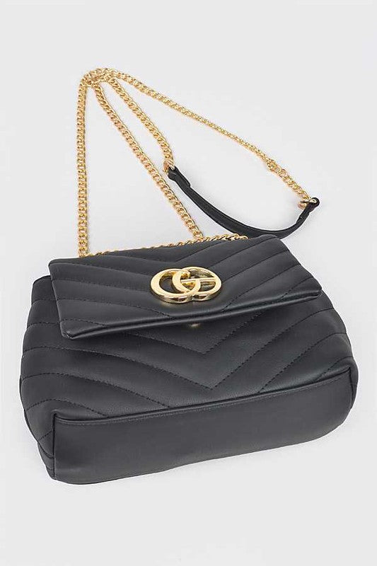 CG Logo Quilted Shoulder Bag