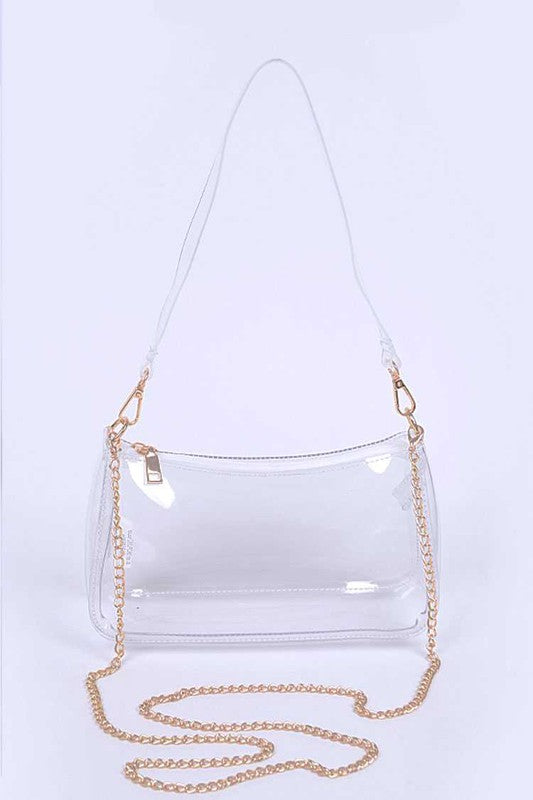 Transparent Clear Convertible Shoulder Bag