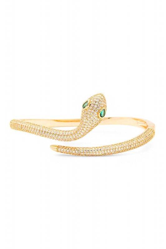 Micro Setting CZ Snake Adjustable Bangle