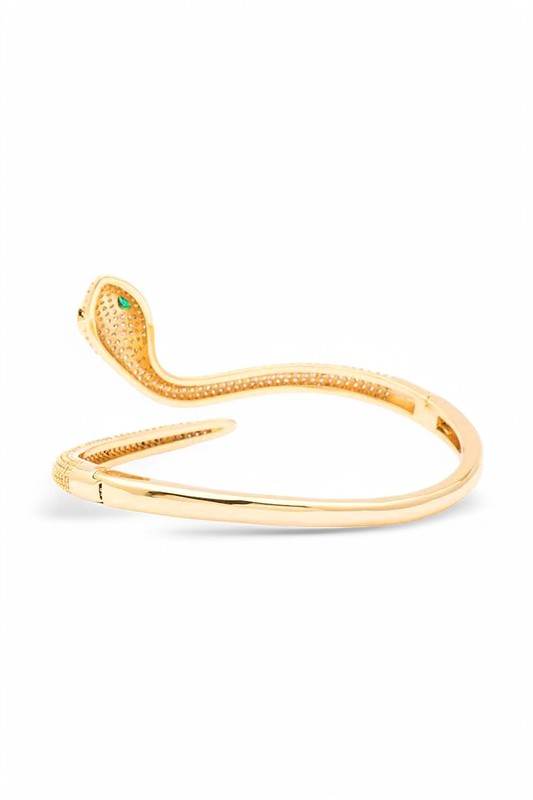 Micro Setting CZ Snake Adjustable Bangle