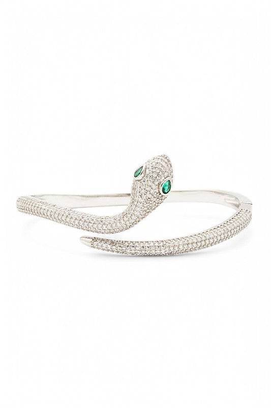 Micro Setting CZ Snake Adjustable Bangle