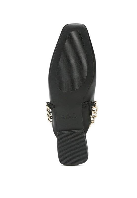 CATCH BLING CHAIN STRAP FLAT SHOES