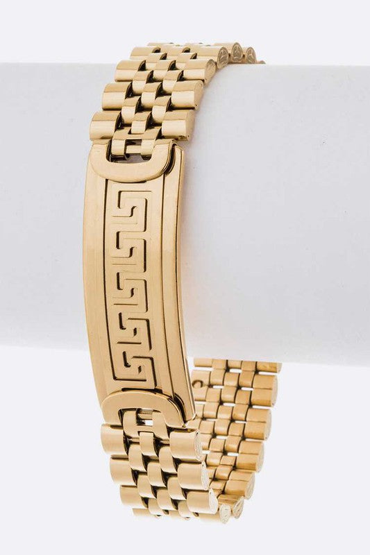 Stainless Steel Engraved Unisex Bracelet