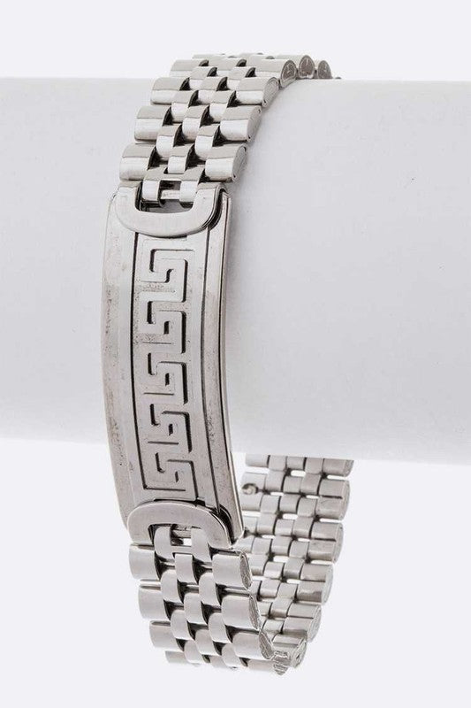 Stainless Steel Engraved Unisex Bracelet