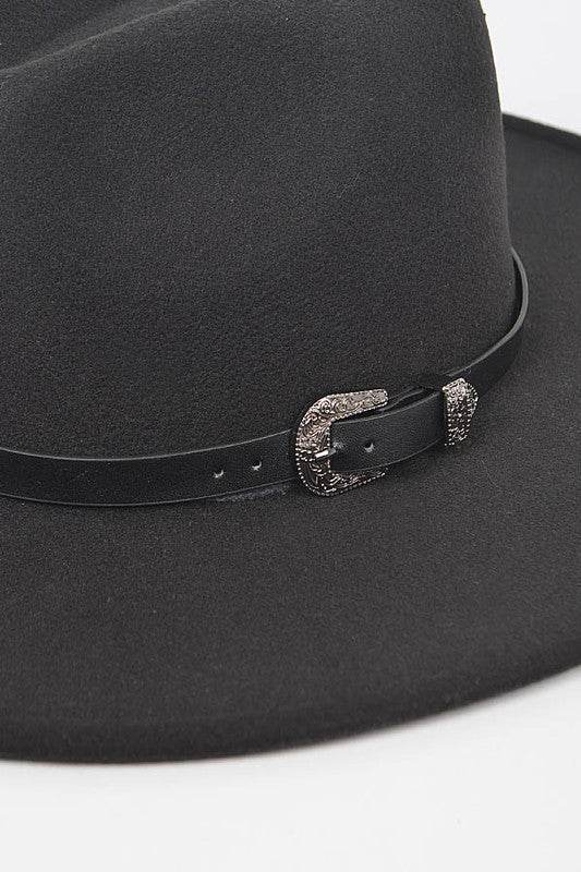 Western Belted Felt Fedora