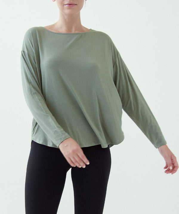 BAMBOO DOLMAN LONG SLEEVE TOP