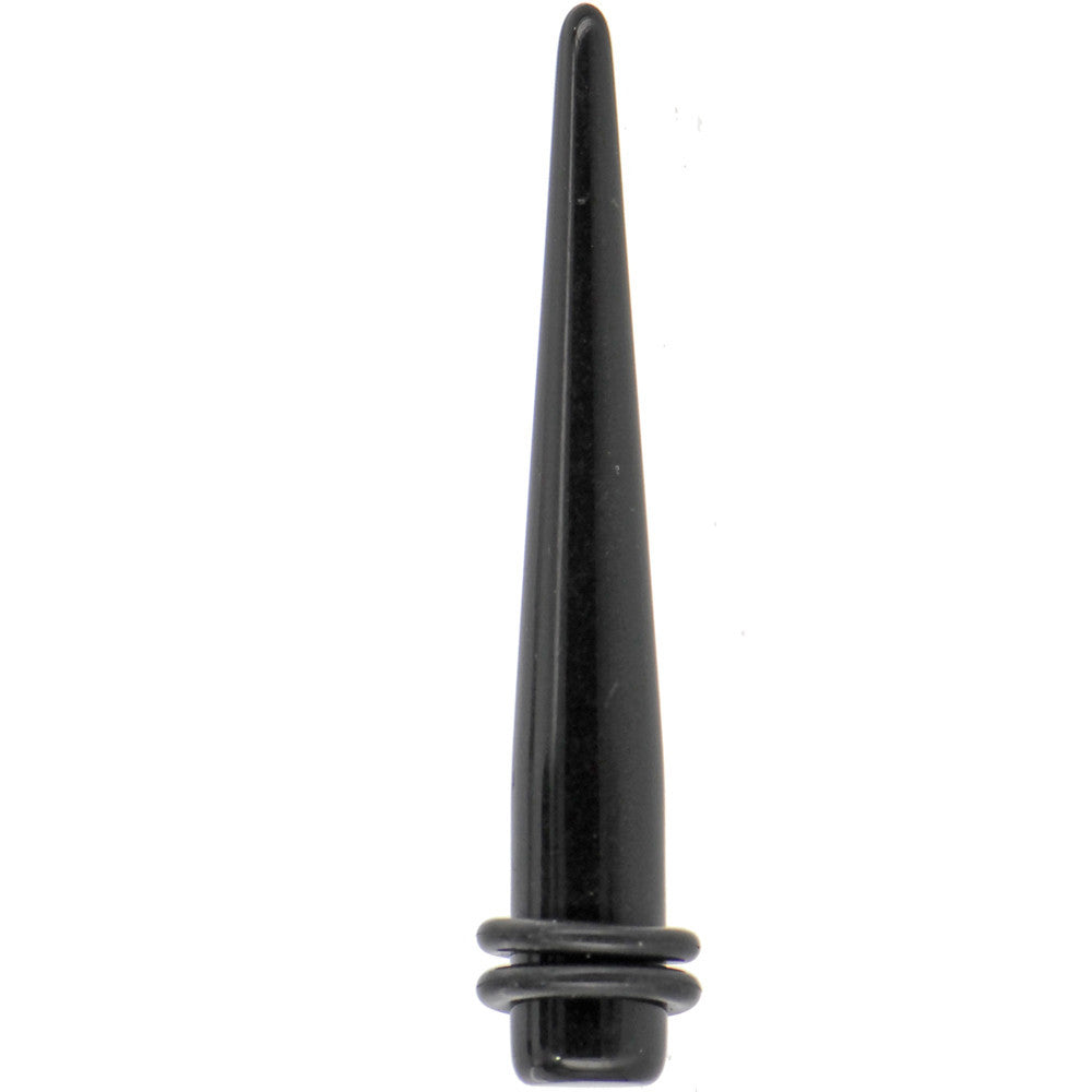0G Black UV Acrylic Straight Taper