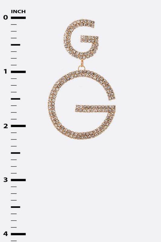 G Logo Rhinestone Iconic Earrings